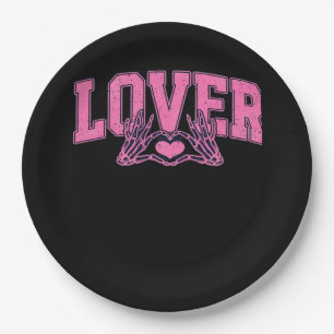 Font With Skeleton Hands Classic Design Paper Plates