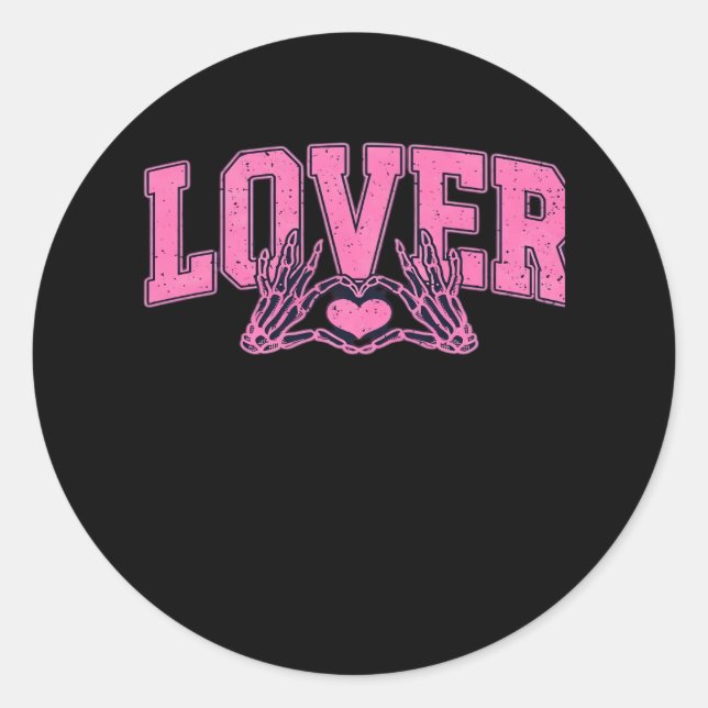 Font With Skeleton Hands Classic Design Round Sticker (Front)