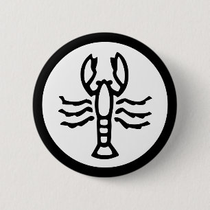 Font Zodiac: CANCER + your Colors & Ideas Pinback Button