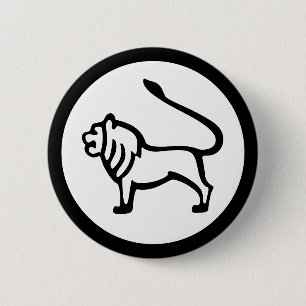 Font Zodiac: LEO + your Colors & Ideas Pinback Button