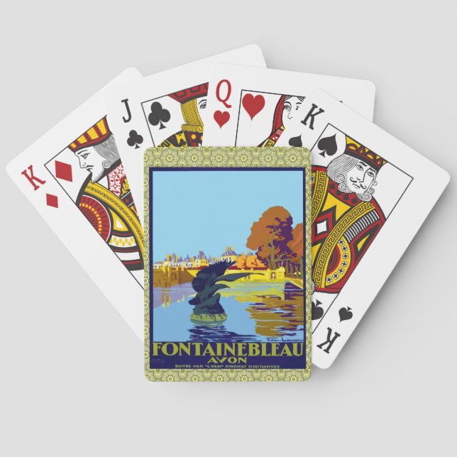 Fontainebleau Avon France French Travel  Poker Cards (Back)