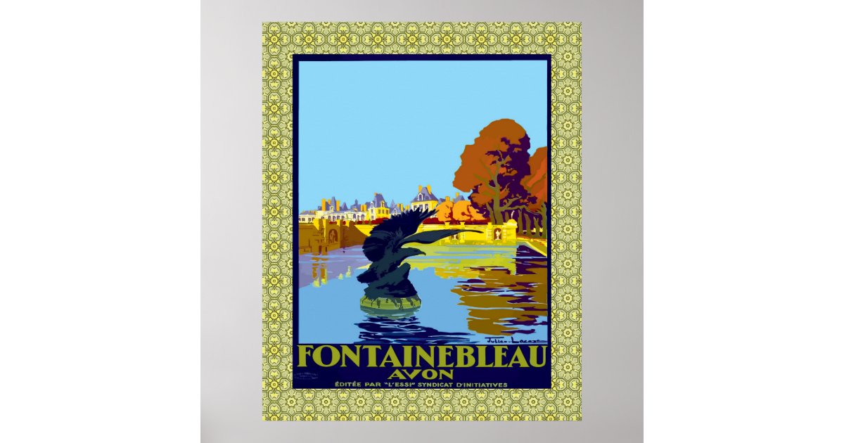 TX316 Vintage 1920's Fontainebleau Avon France French Travel Poster A1/A2/A3/A4