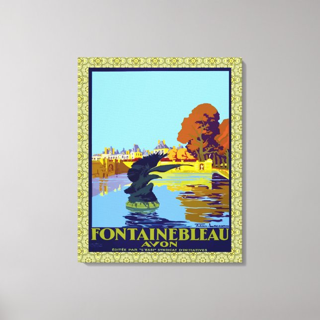 Fontainebleau Avon France French Travel Poster  Canvas Print (Front)