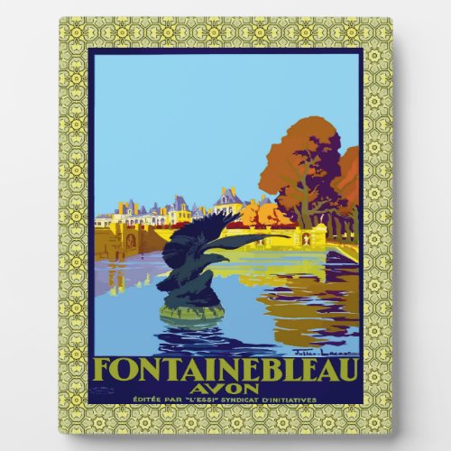 Fontainebleau Avon France French Travel Poster Plaque