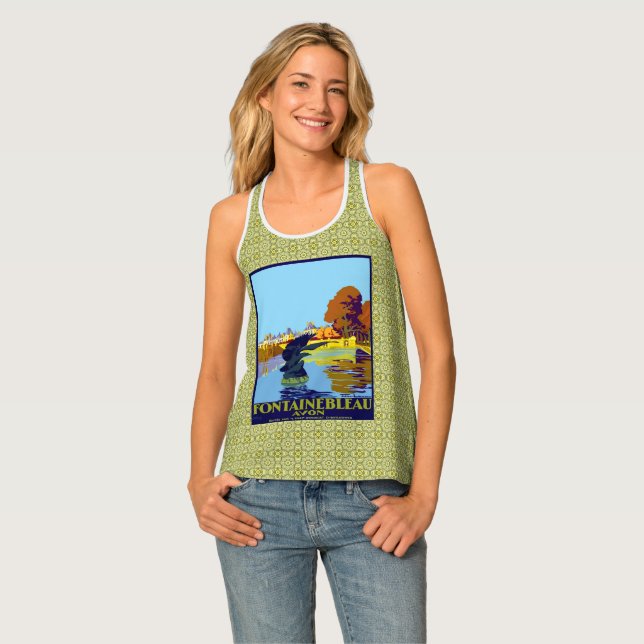 Fontainebleau Avon French Travel Poster  Tank Top (Front Full)