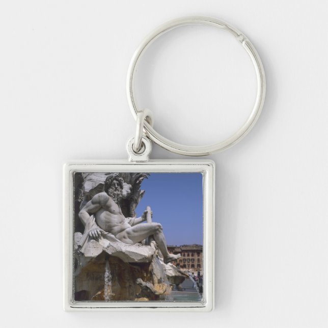 Fontana dei Quattro Fiumi, Piazza Navona, Rome, Keychain (Front)