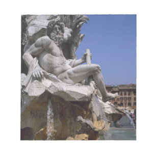 Fontana dei Quattro Fiumi, Piazza Navona, Rome, Notepad