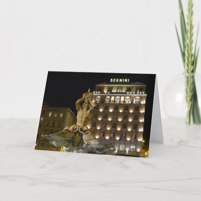 Fontana del Tritone, Rome, Italy - card (Front)