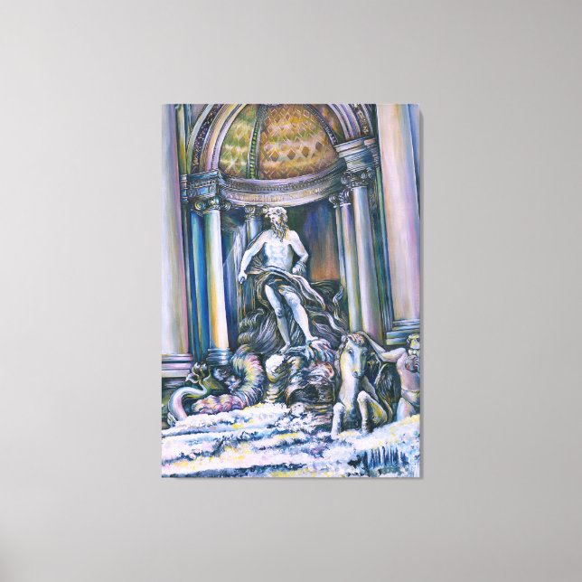 Fontana Di Trevi Canvas Print (Front)