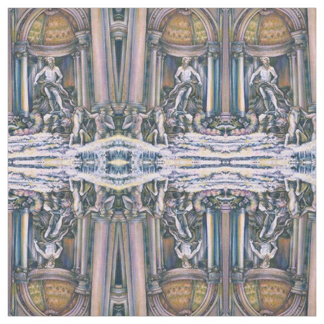 Fontana Di Trevi, Roma Fabric (Swatch)