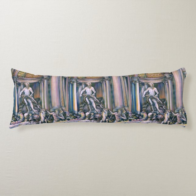 Fontana Di Trevi, Roma, Italy Body Pillow (Front)