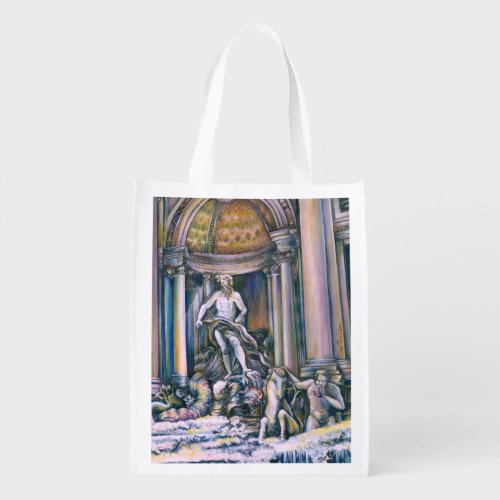 Fontana Di Trevi Roma Italy Reusable Grocery Bag