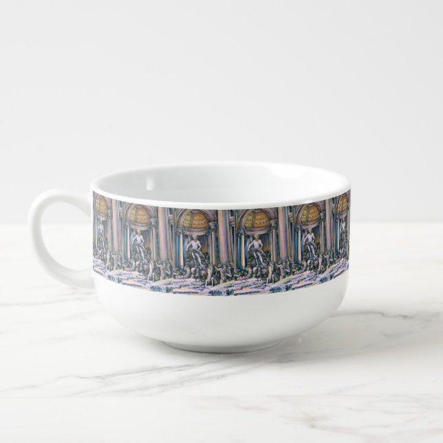 Fontana Di Trevi, Roma, Italy Soup Mug (Right)