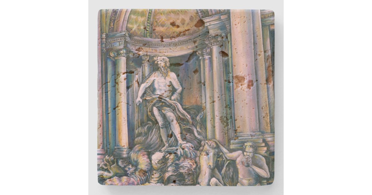 Fontana Di Trevi Roma Italy Stone Coaster Zazzle Com