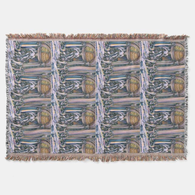 Fontana Di Trevi, Roma, Italy Throw Blanket (Front)