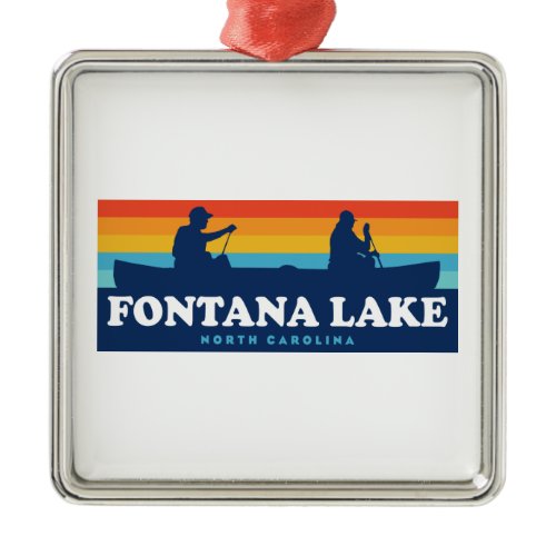 Fontana Lake North Carolina Canoe Metal Ornament