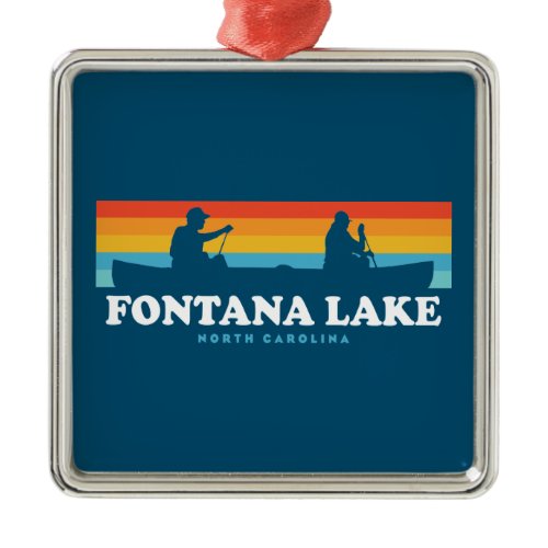 Fontana Lake North Carolina Canoe Metal Ornament