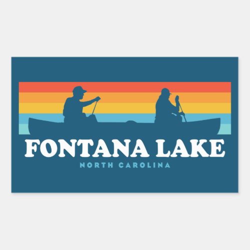 Fontana Lake North Carolina Canoe Rectangular Sticker