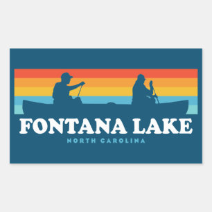 Fontana Lake North Carolina Canoe Rectangular Sticker