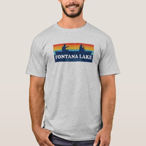 Fontana Lake North Carolina Canoe T_Shirt