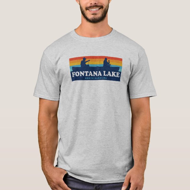 Fontana Lake North Carolina Canoe T-Shirt (Front)