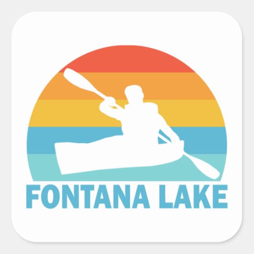 Fontana Lake North Carolina Kayak Square Sticker