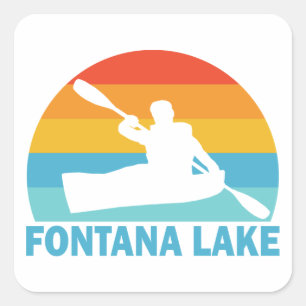 Fontana Lake North Carolina Kayak Square Sticker