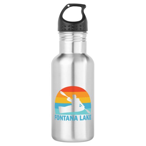 Fontana Lake North Carolina Kayak Stainless Steel Water Bottle