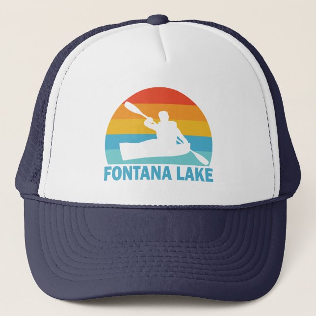 Fontana Lake North Carolina Kayak Trucker Hat (Front)