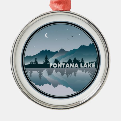 Fontana Lake North Carolina Reflection Metal Ornament