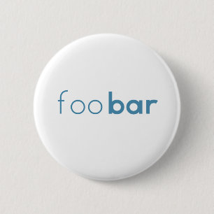 Foo Bar Minimalist Design Pinback Button