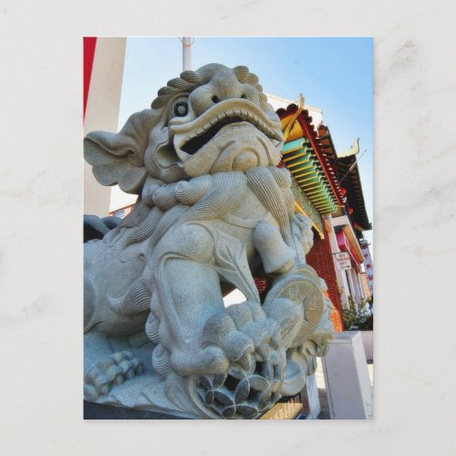 Foo Dog In Chinatown In Los Angeles Postcard