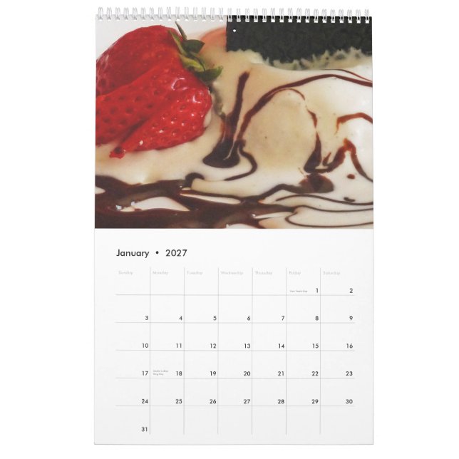 Food 12 Month Wall Calendar (Jan 2027)