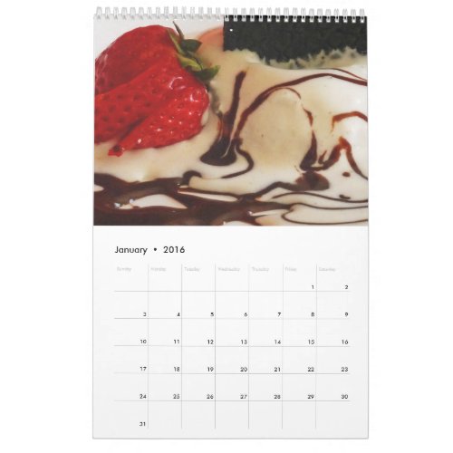 Food 12 Month Wall Calendar