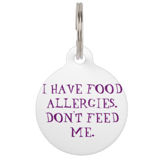 Food Allergies Medical Alert Tag for Dogs