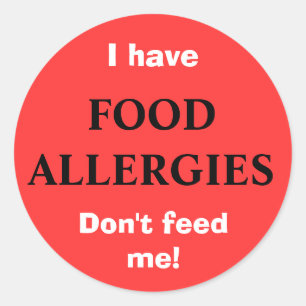FOOD ALLERGIES sticker