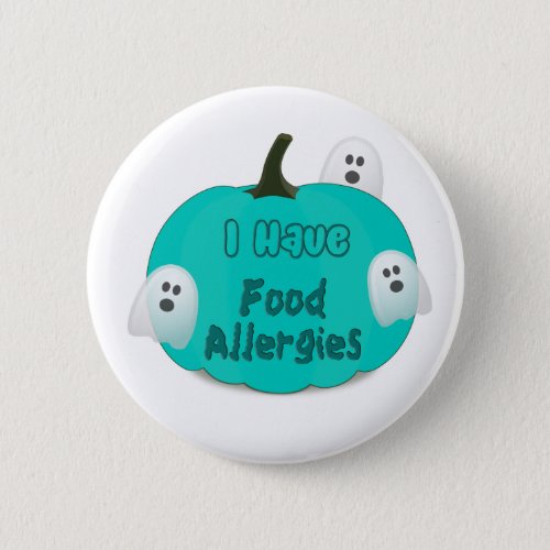 Food Allergies Teal Pumpkin Halloween Button