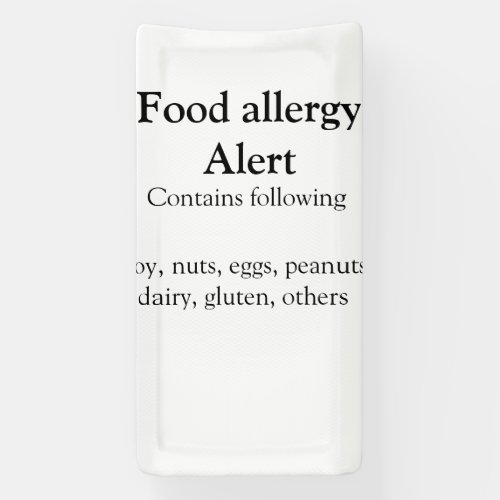 Food allergy alert add name text food items invita banner