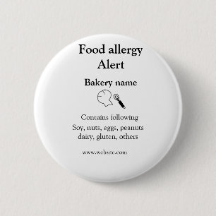 Food allergy alert add name text food items invita button
