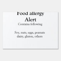 Food allergy alert add name text food items invita