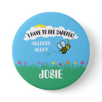 Food Allergy Alert Bumble Bee Button