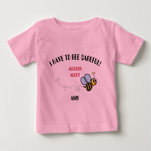 Food Allergy Alert Bumble Bee Shirt