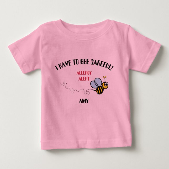 Food Allergy Alert Bumble Bee Shirt (Front)