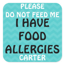 Food Allergy Alert Do Not Feed Stickers