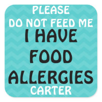 Food Allergy Alert Do Not Feed Stickers