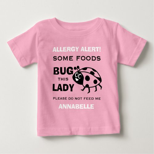 Food Allergy Alert Red Ladybug Shirt