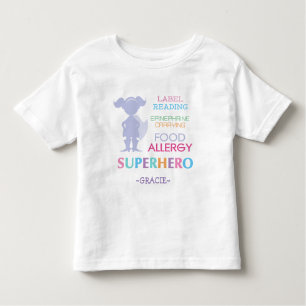 Food Allergy Alert Superhero Girls Shirt