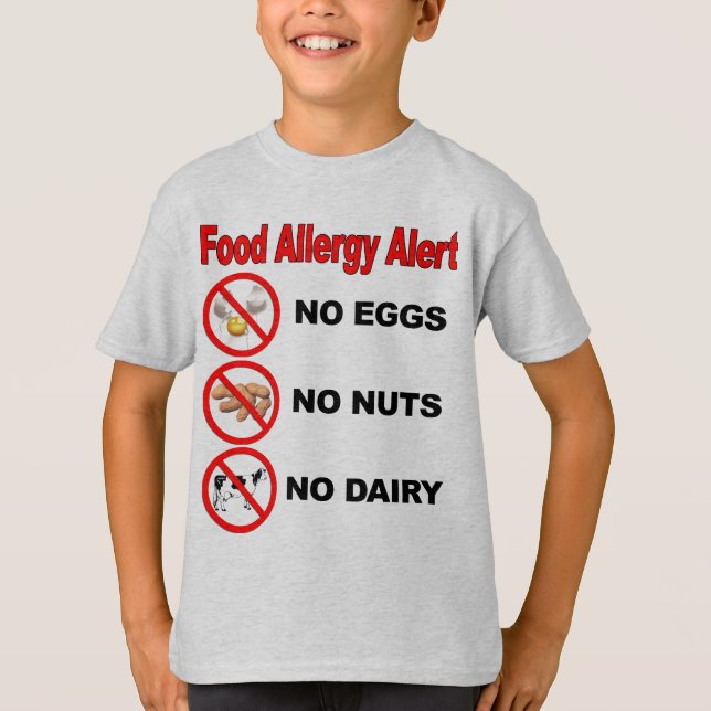 Food Allergy Alert T-Shirt (Front)