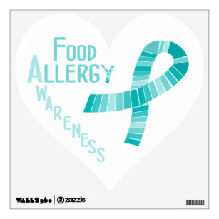Food Allergy Awareness Heart Decoration Wall Sticker