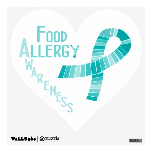 Food Allergy Awareness Heart Decoration Wall Sticker